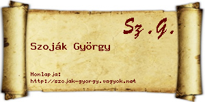 Szoják György névjegykártya