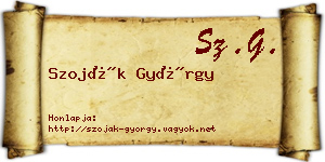 Szoják György névjegykártya