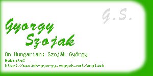 gyorgy szojak business card