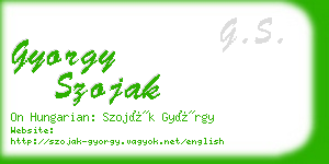 gyorgy szojak business card